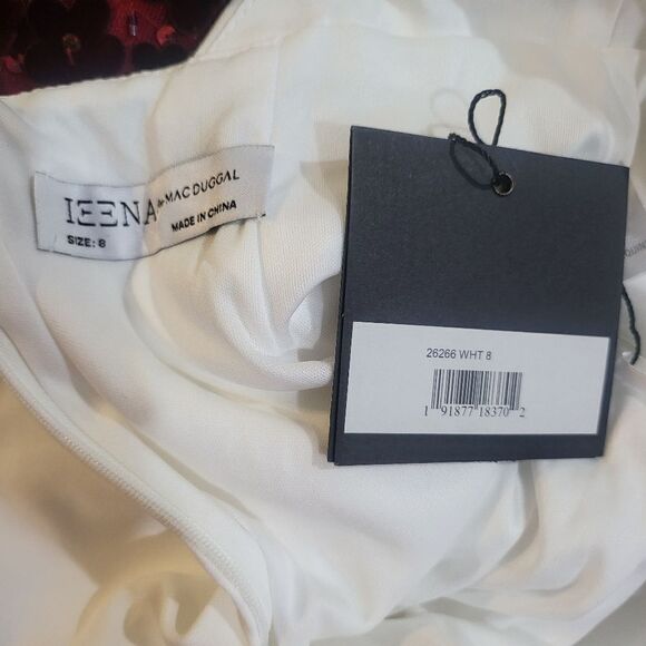 Mac Duggal ONE SHOULDER JERSEY MERMAID GOWN NWT Size 8 White (26266) - Picture 5 of 5